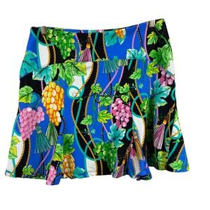 G Lifestyle Grape Tassel Print Active Skort Blue Green Pink Yellow Size M